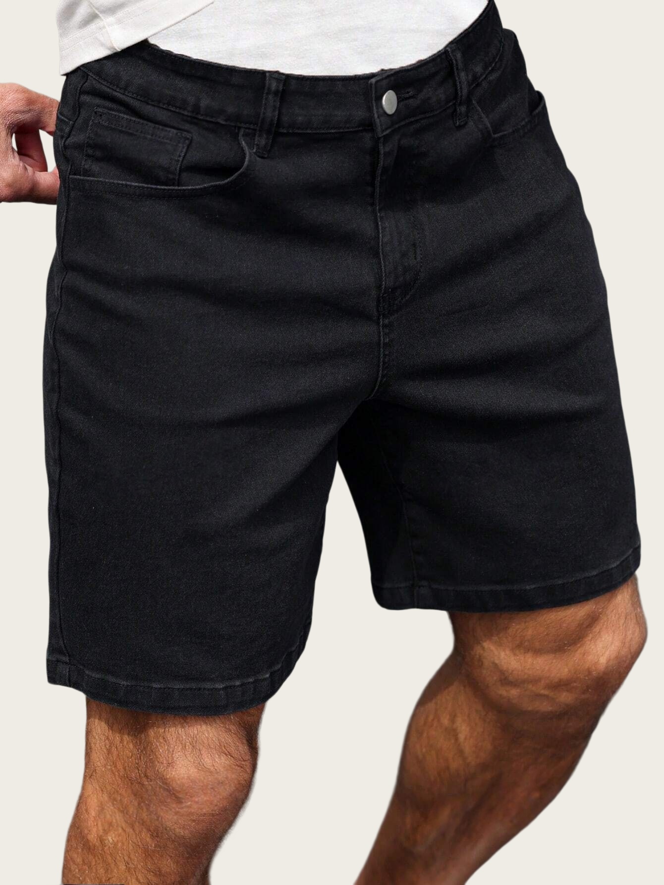 Levis Jeans 501 - Shorts en jean slim noirs pour