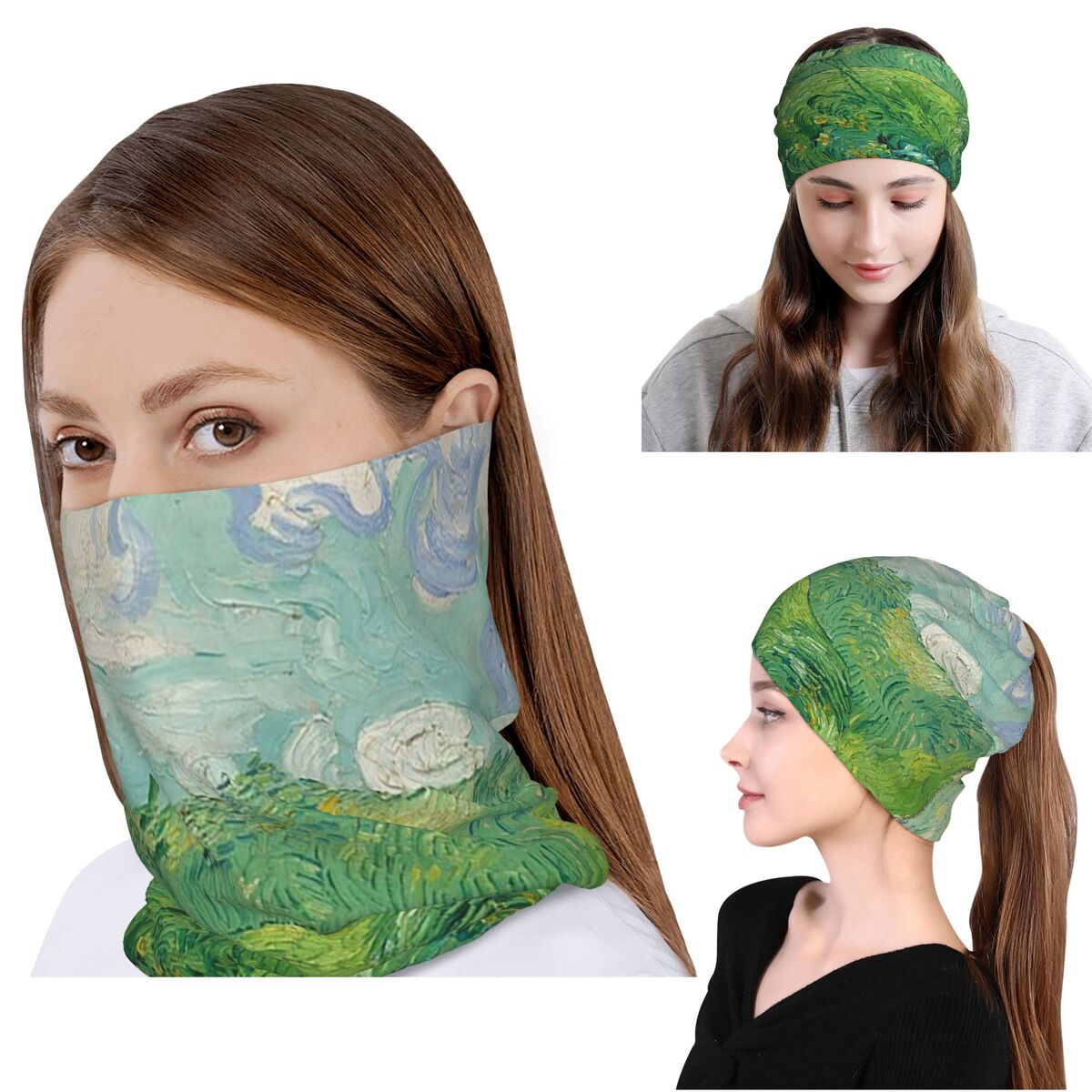 Green Wheat Fields, Auvers, Vi - Knit Beanie Hat Warm avis et prix