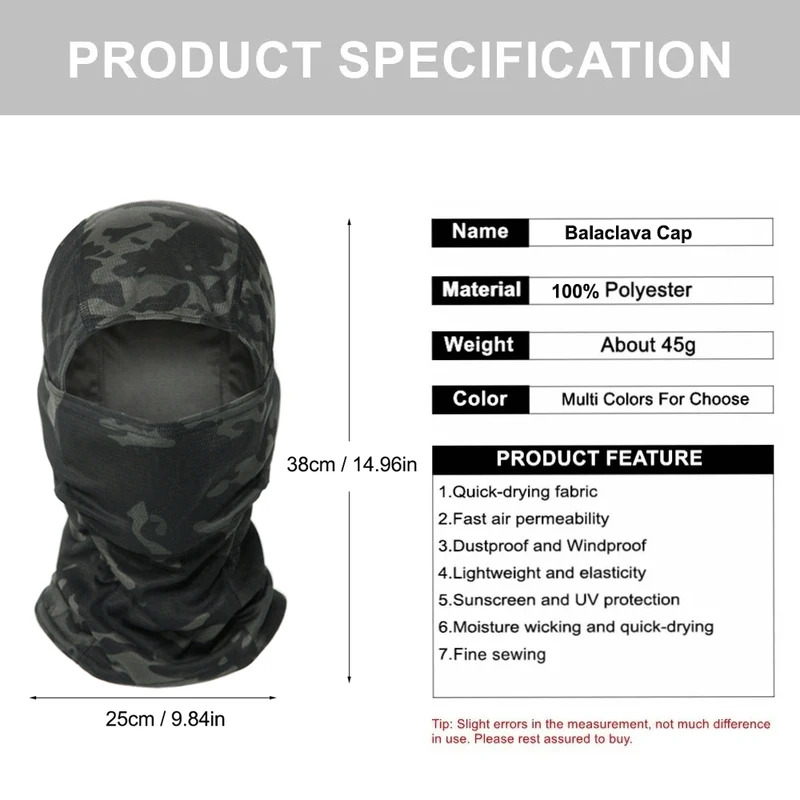Cagoule de camouflage intégral - Balaclava Ski Mask avis et prix
